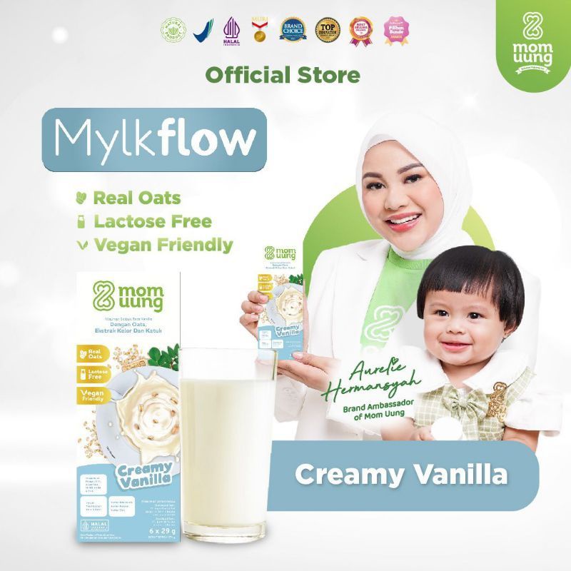 Mom Uung Susu Asi Booster Mylkflow Singapore Classic Chocolate 6 x 29 gr / Creamy Vanilla/Susu Pelancar Asi