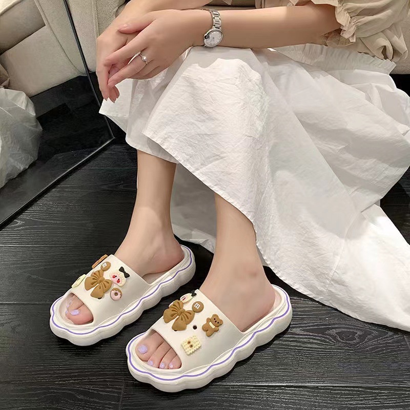 CUCI GUDANG GROSIRTAS TG0881 Sandal Slop Jelly Wanita Import Free Jiblitz Motif Bear Dan Toy Story