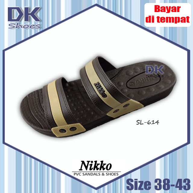 Nikko SL-614 M-XL / Sandal Laki Murah / Sandal Kuliah / Sandal Tahan Air / Sandal Kerja / Sandal Kekinian