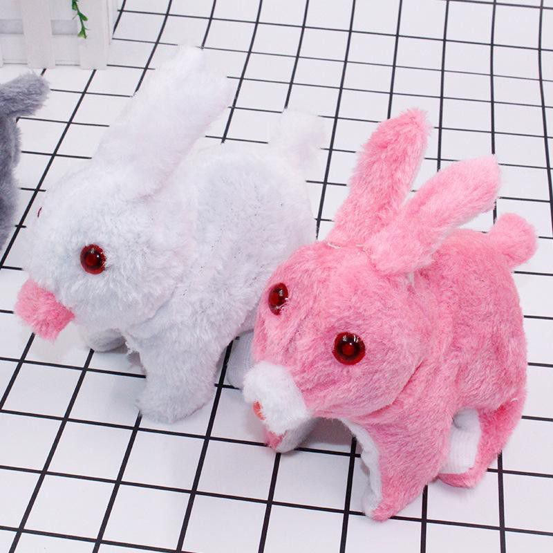MAINAN ANAK BONEKA KELINCI BISA JALAN DAN MATA MENYALA FREE BATRAI
