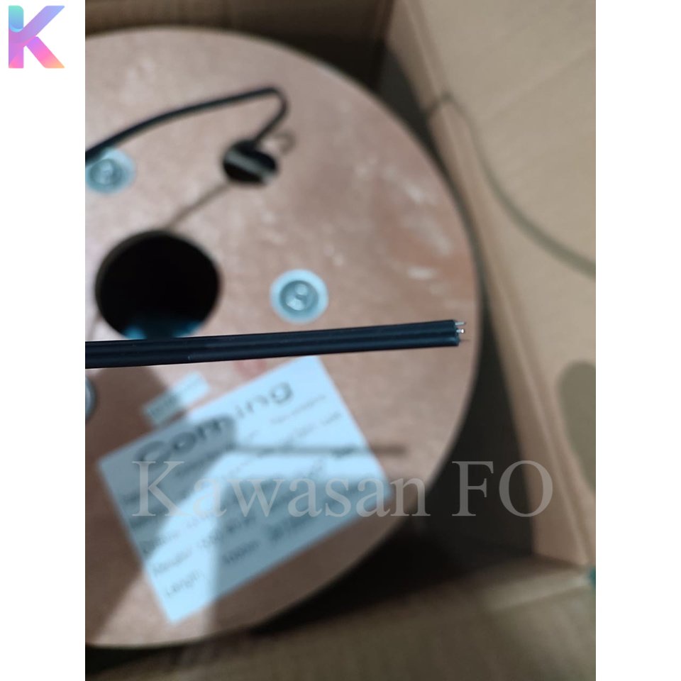 Kabel Dropcore 1 Core 3 Seling / Kabel FO DropWire 1 Core 3 Sling FTTH Cable FO 1000 Meter