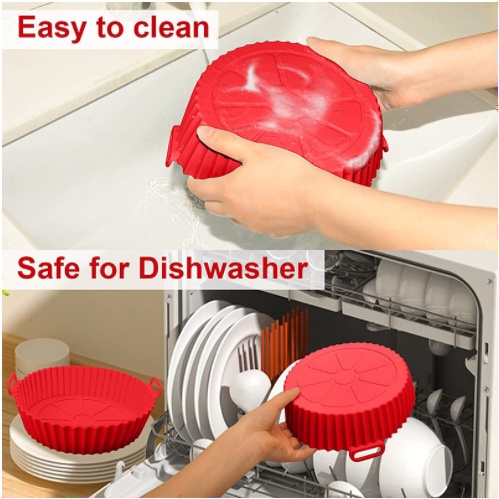 【COD】16.5 CM Air Fryer Silikon Anti Lengket/Air Fryer Silicone Pot/Silikon Bowl Wadah Tray/Pot Air Fryer Silicon Anti Lengket/Air Fryer Bahan Silikon