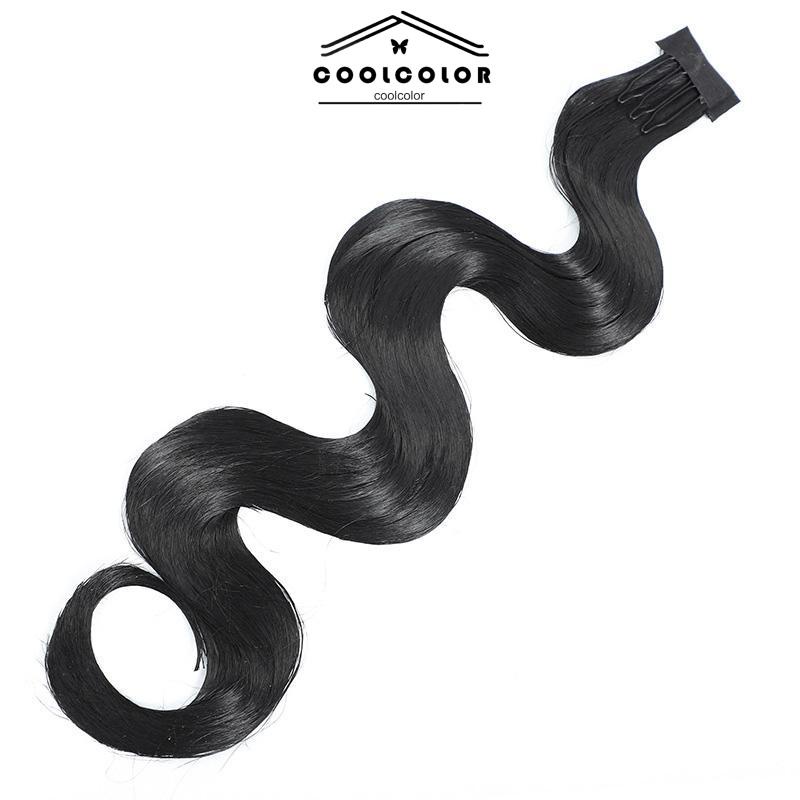 COD❤️Wig bergelombang gaya vintage yang apik potongan wig poni- cl