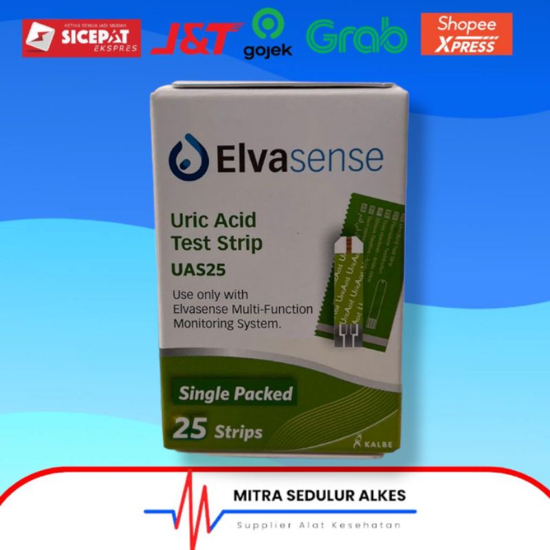 Test Strip Uric Acid ElvaSense / Strip Asam Urat Elvasense