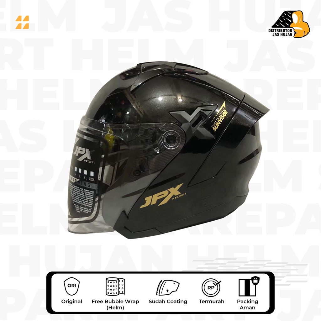 Helm JPX Nova X Solid Black Glossy