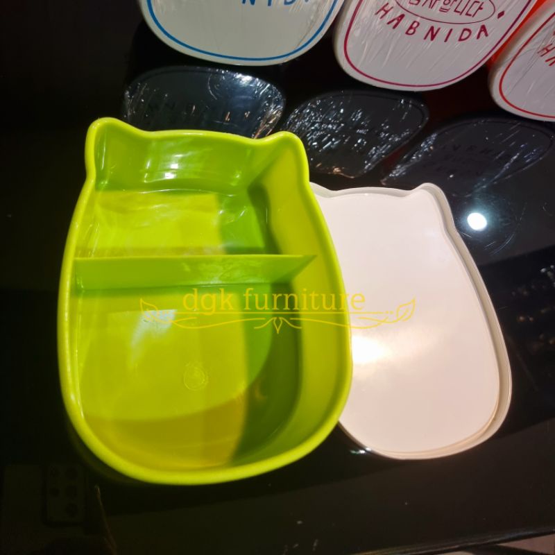 Tempat Kotak Makan Bekal Bontot Lunch Box Anak Plastik Sekat 2 Dua SOUVENIR HADIAH ULANG TAHUN ACARA MURAH