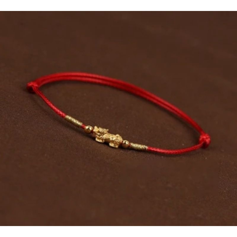 gelang tali ulir kepang variasi emas 24k hongkong 999 charm baby jilin pixiu shio naga bracelet gela