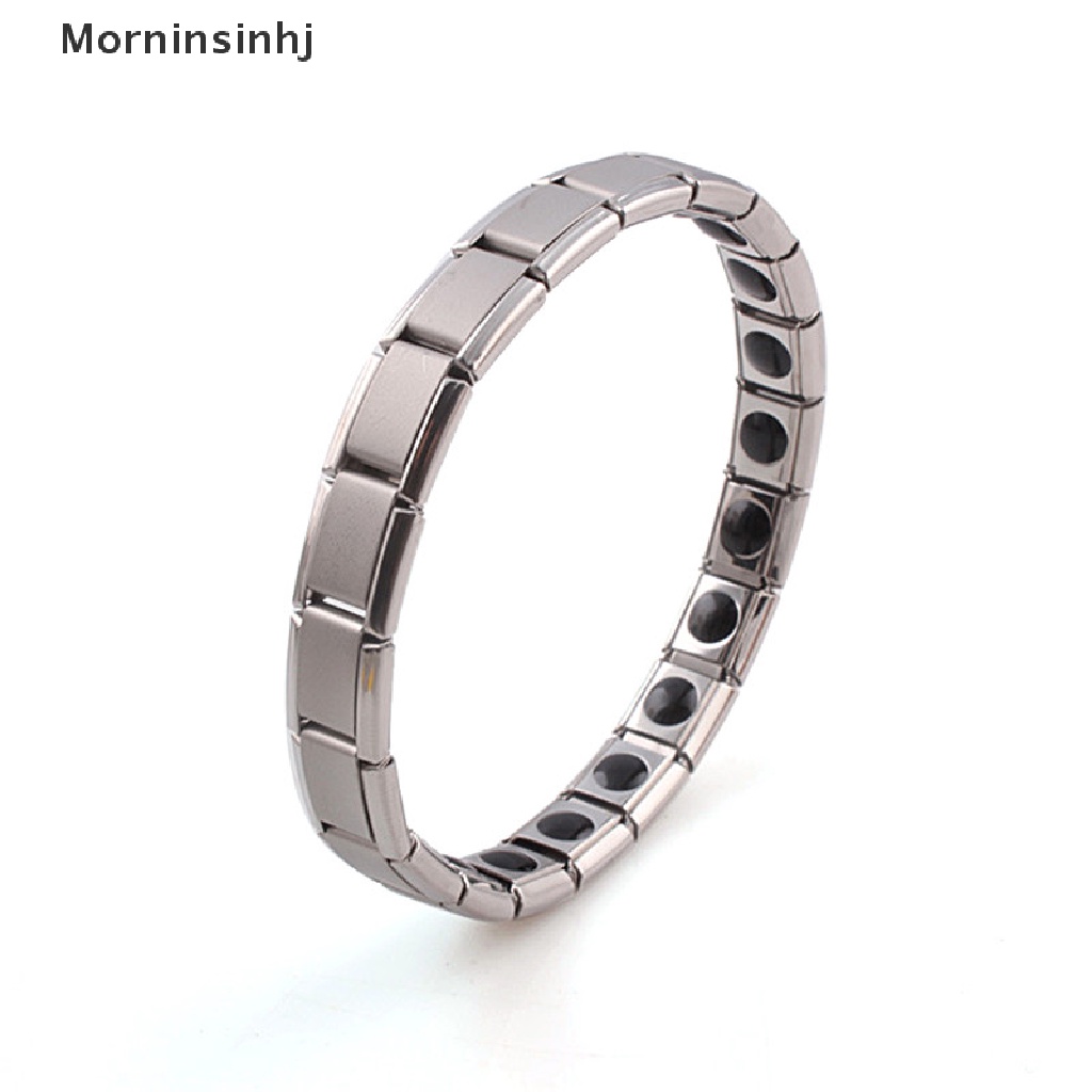 Mornin Gelang Titanium Steel Elastis Stretch Untuk Pria Wanita Energi Kesehatan Bangle id