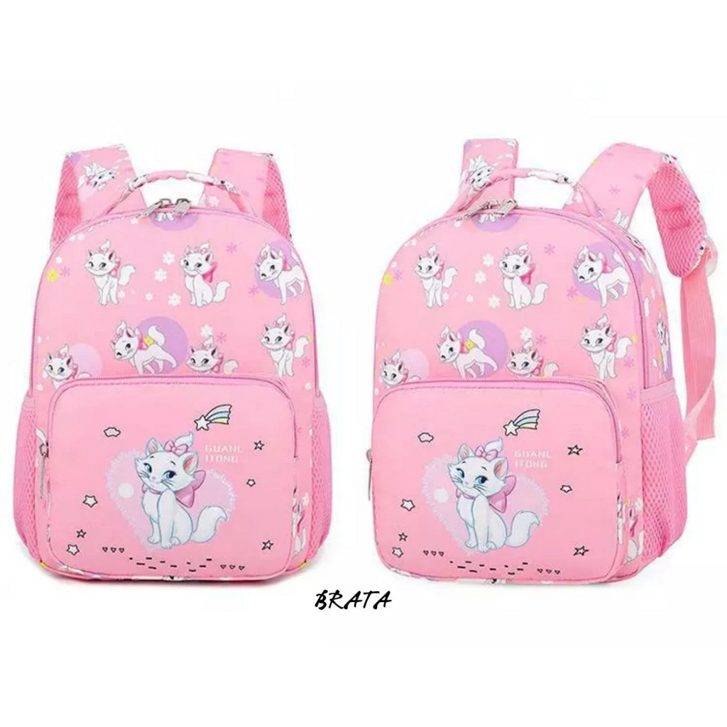 NIQABIS Tas Ransel Anak Perempuan MARIE THE CAT Tas Sekolah PG PAUD TK SD