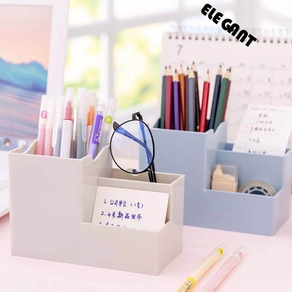 [Elegan] Desktop Pen Holder Organizer Multifungsi Aksesoris Kantor Alat Tulis Peralatan Kantor Sekolah