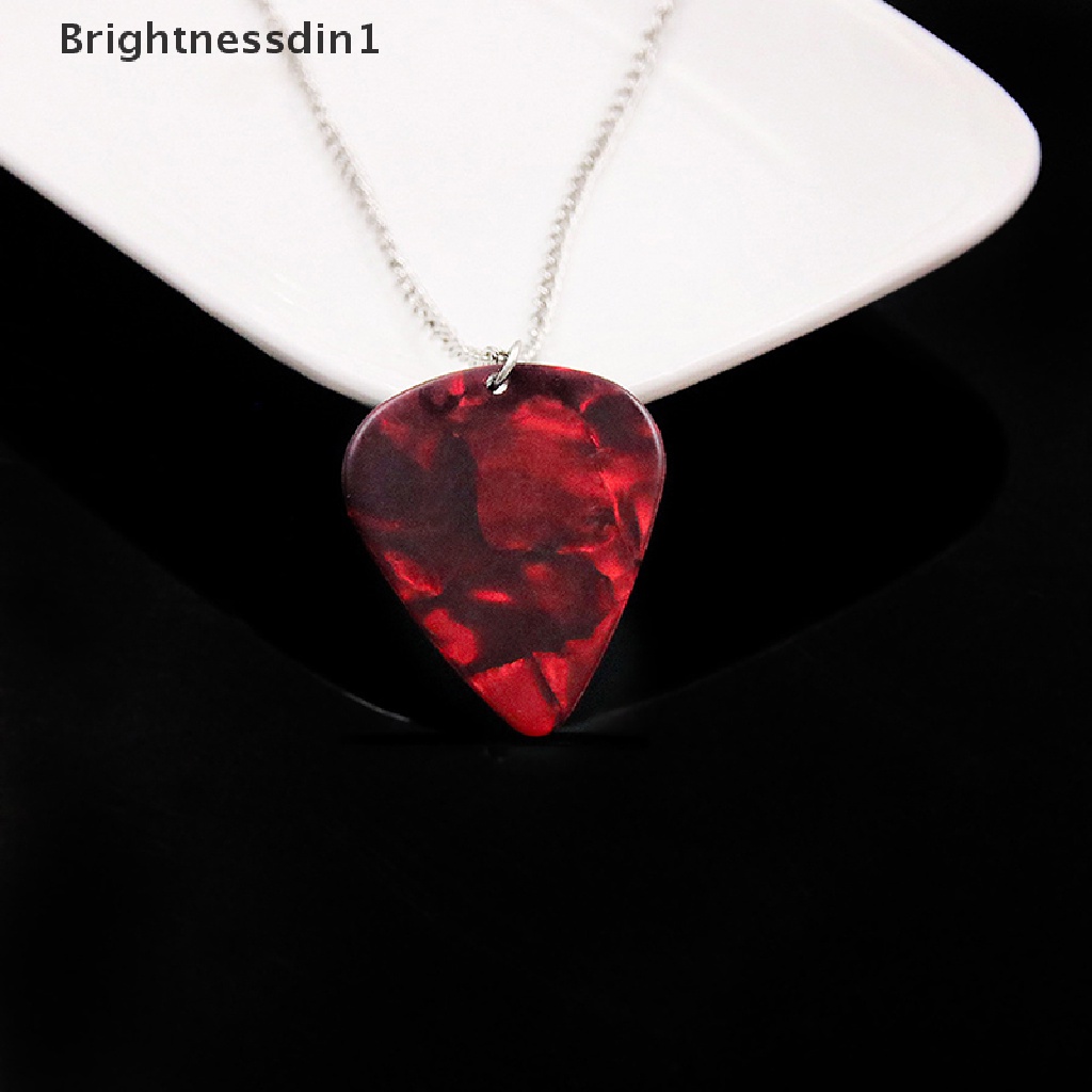 [Brightnessdin1] 1pcs Kalung Pick Gitar Kalung Liontin Ruby Berbentuk Hati Untuk Fans Frie Boutique