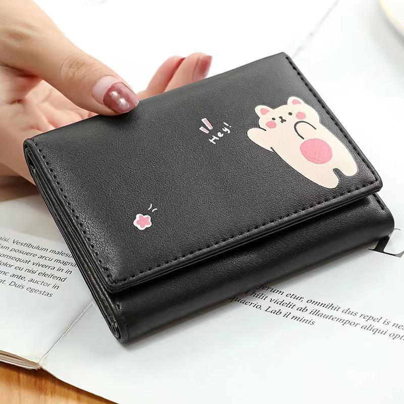 TASBLUE Dompet Lipat Mini Wanita/Dompet Wanita Motif Animal Cute Fashion Wanita Dompet Import Dompet Wanita Fashion Dompet Dompet Koin Mini D245