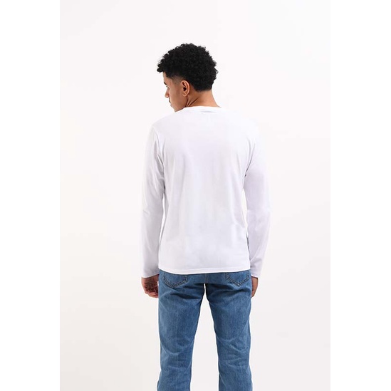 MANZONE Kaos Lengan Panjang Pria BALTOY-WHITE