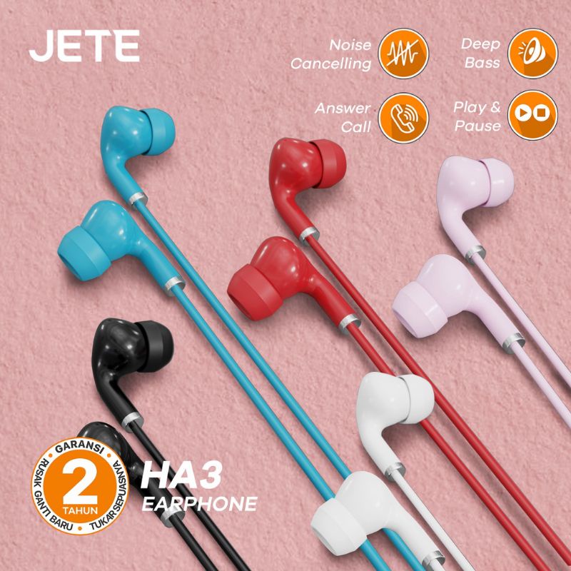 Headset Vivo Y22 Y35 Y16 Y1S Y01 Y12 Y12S Y12i Y15 Y15S Y17 Y20 Y20S Y20I Earphone JETE ORI FOR VIVO