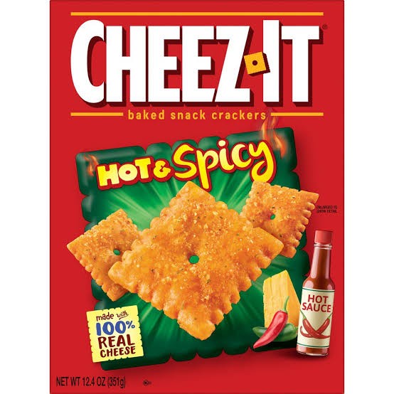 

Cheez-It Baked Snack Cheese Crackers Hot & Spicy 12,4 OZ 351gr IMPOR