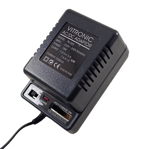 Adaptor Universal 1.5v 3v 4.5v 6v 7.5v 9v 12v 1a Vitronic Adapter Charger DC 1000mA