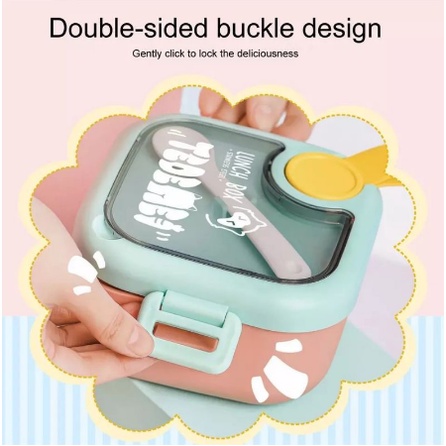 TOKO21--NEW!! KOTAK MAKAN FRIENDLY DINNERWARE LUNCHBOX  KODE 6773 SET FOR KIDS 750ML