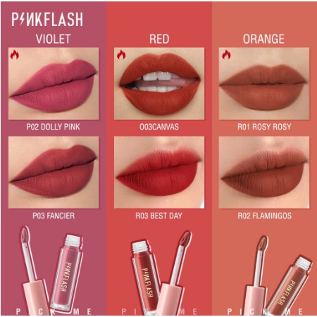 * NCC * Pinkflash Long Lasting Matte Lipcream Pink Flash Lip Cream Lipstik