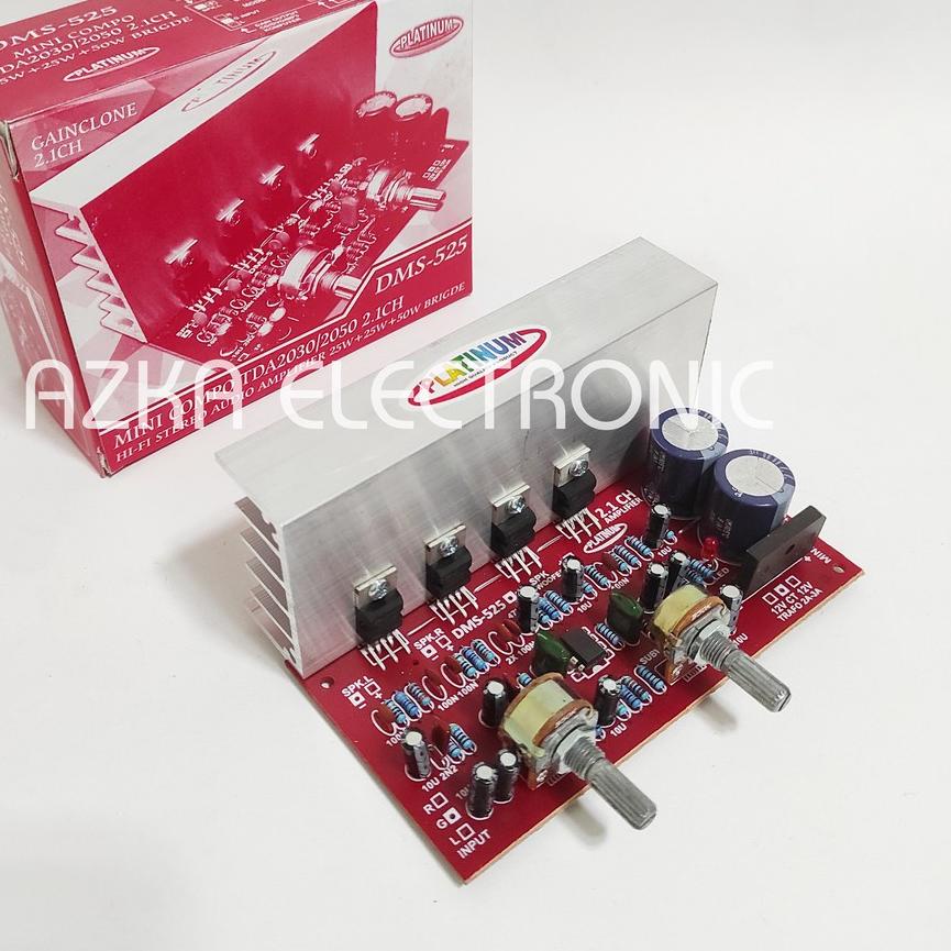 ✾ Kit Power Amplifier Speaker Aktif 2.1 Channel TDA2030 DMS 525 ☁
