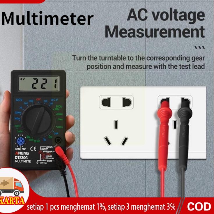 ♙ 22V Digital Multimeter / Multitester / Avometer DT-830G dt-830b ✫
