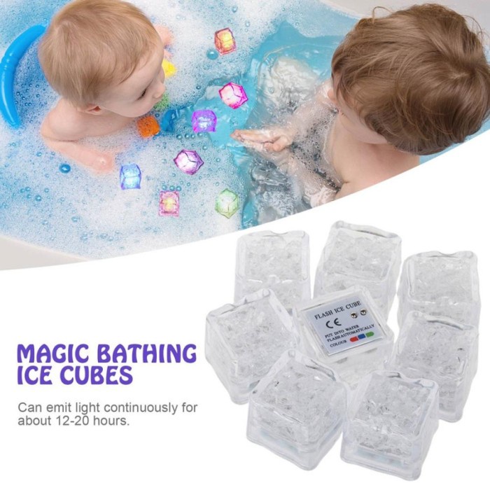 BAROKAH GAMIS 12 PCS LED Ice Cube Bath Toy