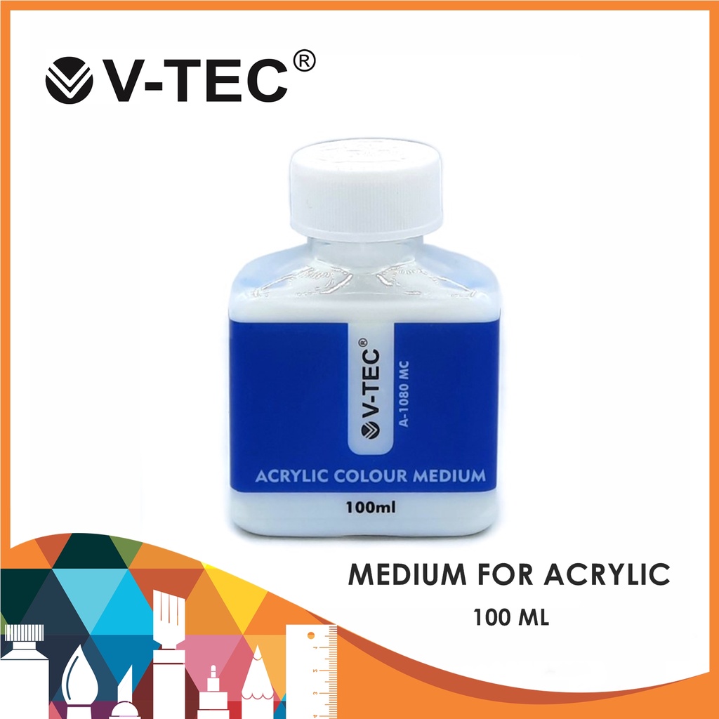 

V-Tec Acrylic Medium Colour A-1080MC/100ml / Medium Acrylic / V-Tec Medium / Pencair Cat Akrilik