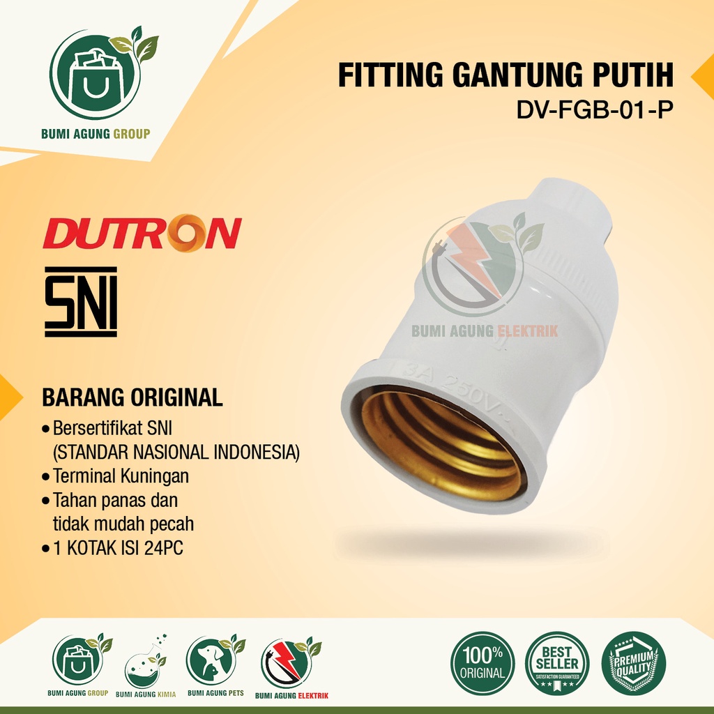 Fitting Gantung  Fiting Lampu E27 SNI DUTRON