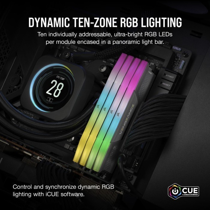 Corsair Vengeance RGB Pro SL DDR5 2x32GB 5200Mhz - CMH64GX5M2B5200C40