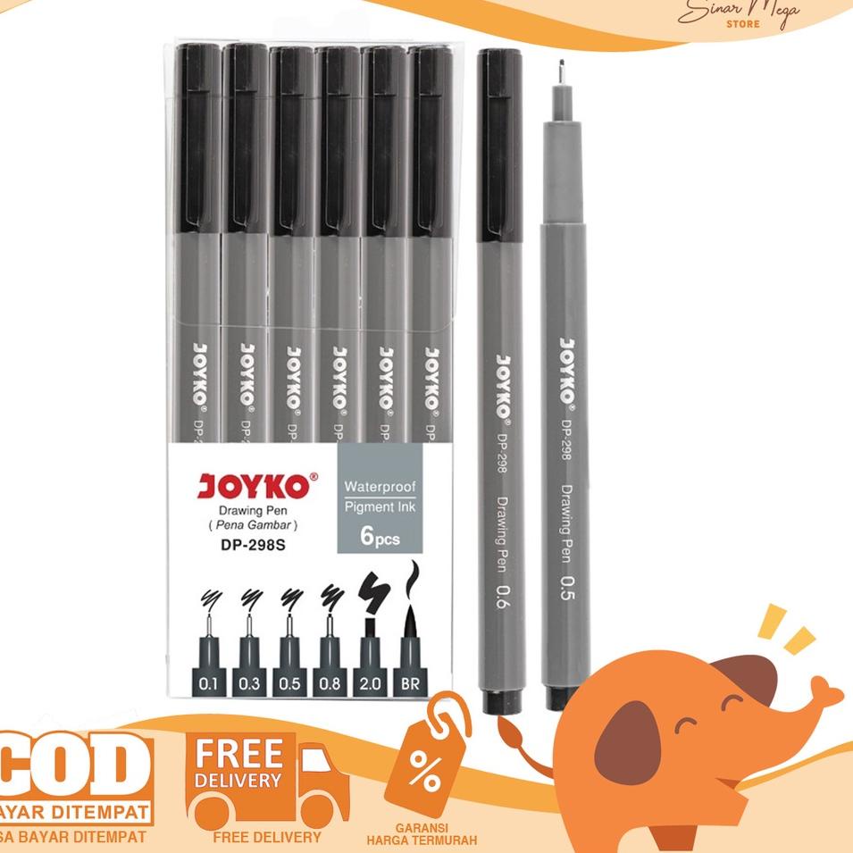 

Ready Khusus Joyko Drawing Pen Set (Isi 6) DP-298S
