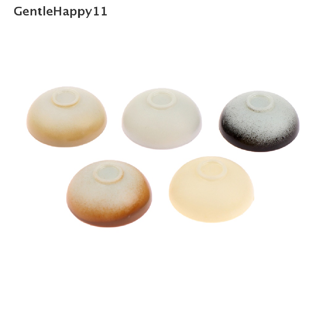 Gentlehappy 10pcs Miniatur Mangkuk Piring Bulat Skala1Per12Rumah Boneka Dapur Makan Aksesori id