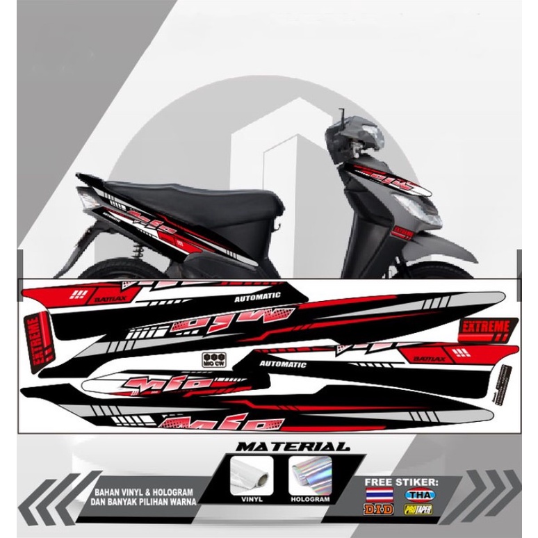 Stiker MIO SPORTY striping MIO SPORTY motor YAMAHA motor sticker variasi MIO SPORTY