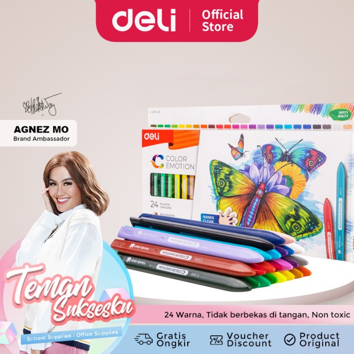 

Terlaris Deli Krayon Plastik 24 Warna Anak Sekolah Plastic Crayon