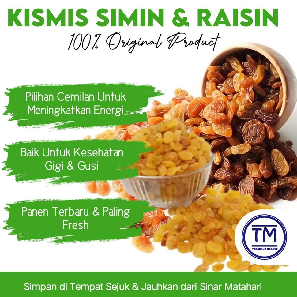 

B21 Kismis Simin 500gr Kismis Raisin 500gr Kismis Simin 1kg Kismis Raisin 1kg Kismis Kuning Original TERPOPULER ➩