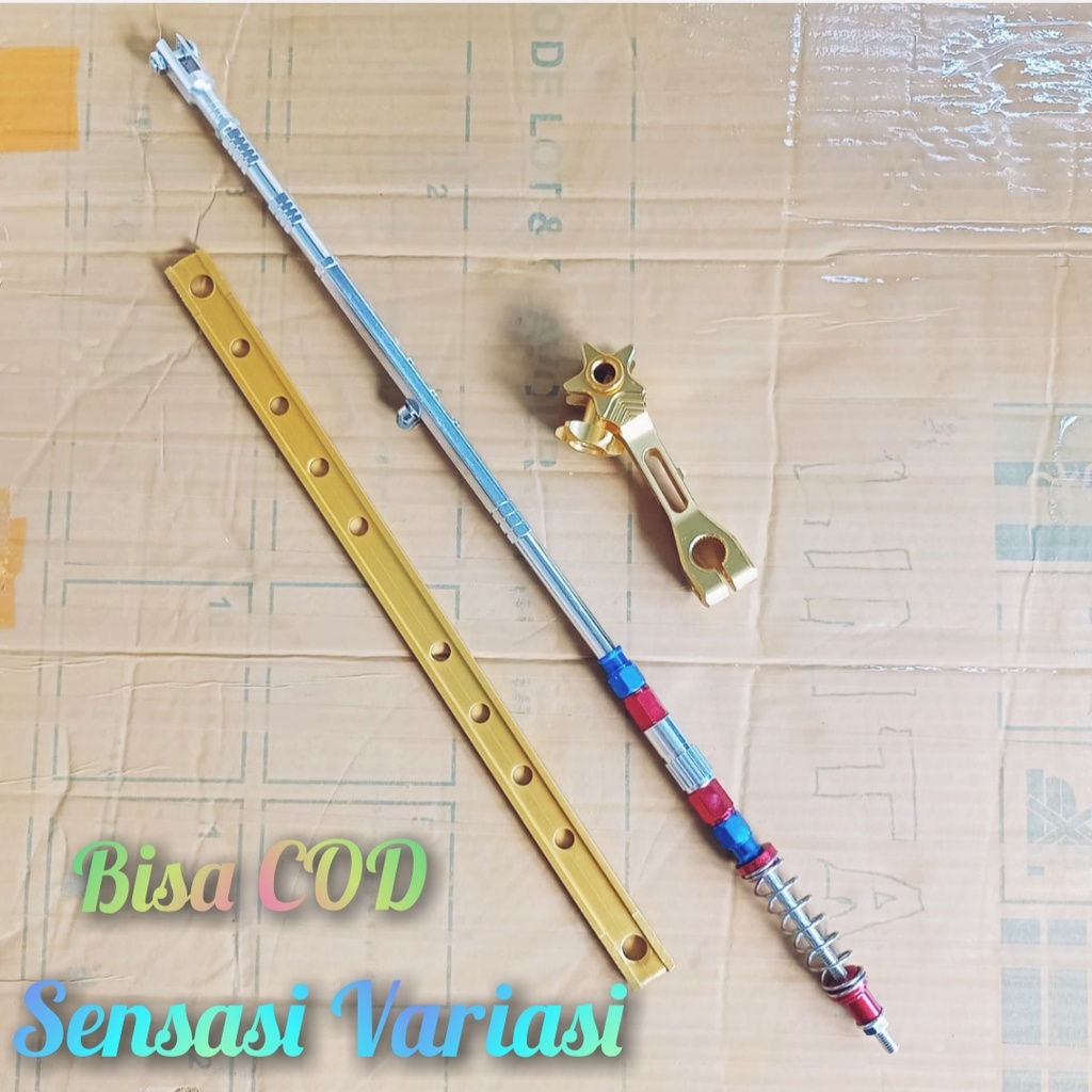 Paket Hemat Panel Rem Gold,Tiang Rem Silver+ Paha Rem Gold Tromol Belakang Bahan CNC KHUSUS untuk re