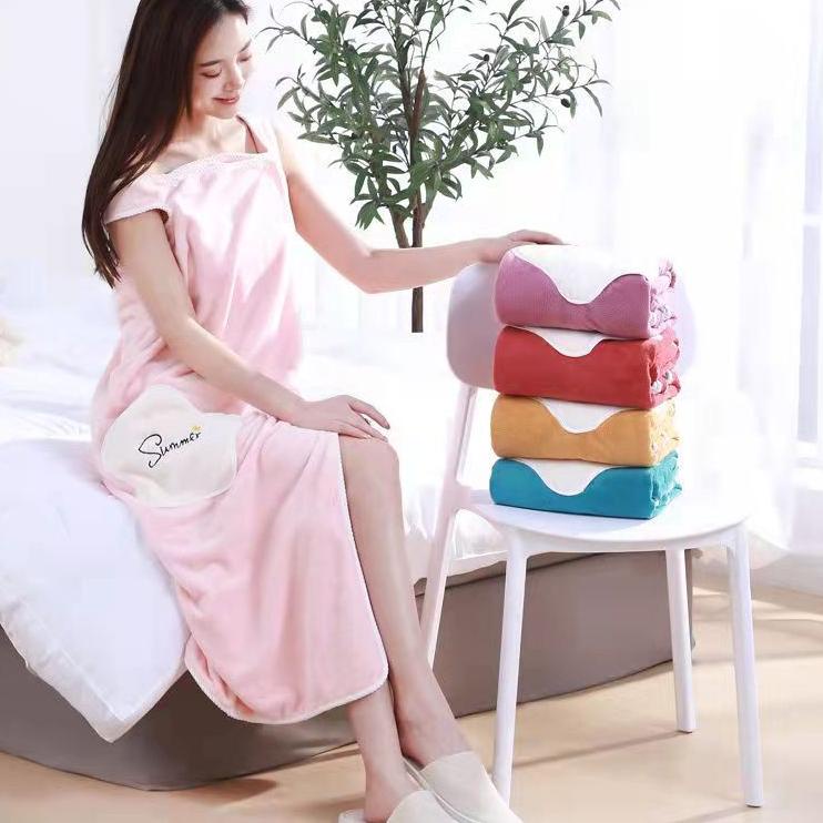 Spesial Khusus Baju handuk mandi dewasa Handuk Kimono 110x130cm Kantong Bintang baju handuk karakter