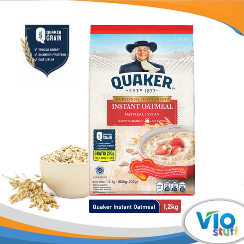 

QUAKER Instan Oatmeal 1,2 kg exp terbaru 2025