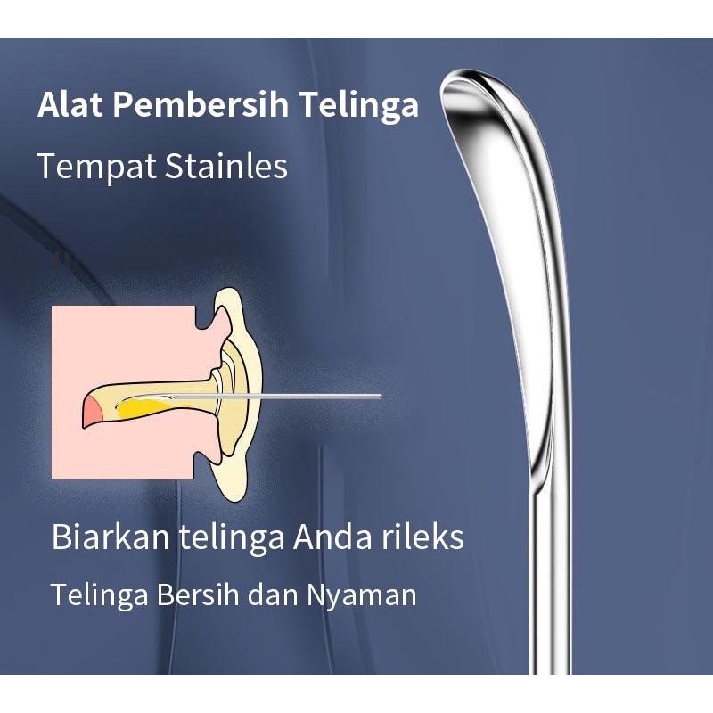 6pcs / Set Earpick / Korek Kuping Pembersih Telinga Free Pouch