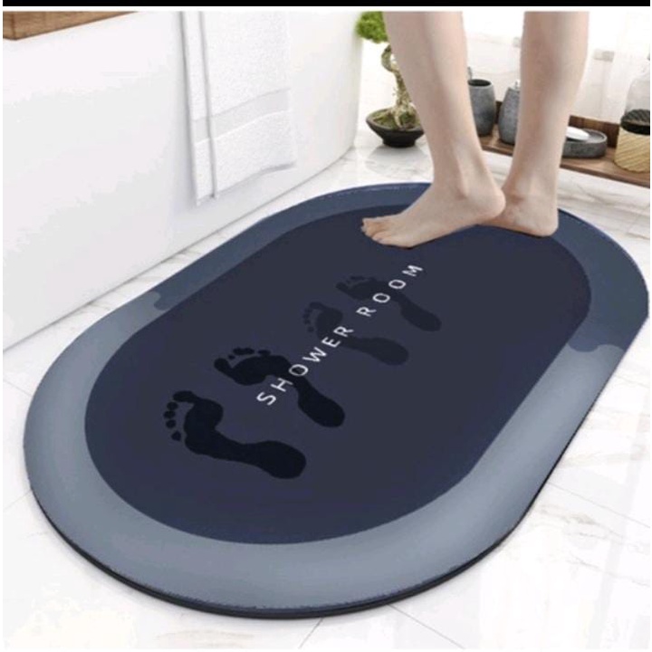 Keset kaki Kamar Mandi Nyerap Air Anti Slip / Keset Dapur Kamar Mandi Kaki Oval