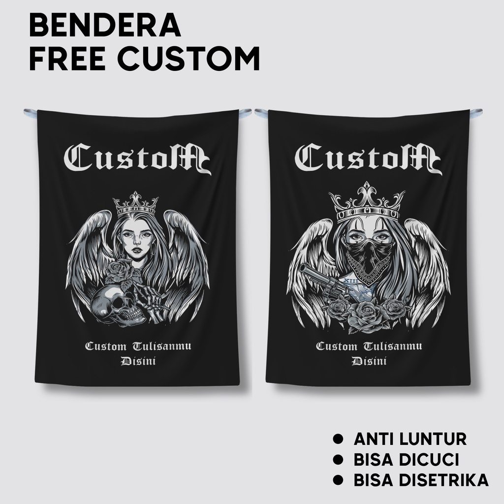 BENDERA KELAS LADIES JUMBO BEBAS REQUEST | BENDERA KOMUNITAS | BENDERA KAIN