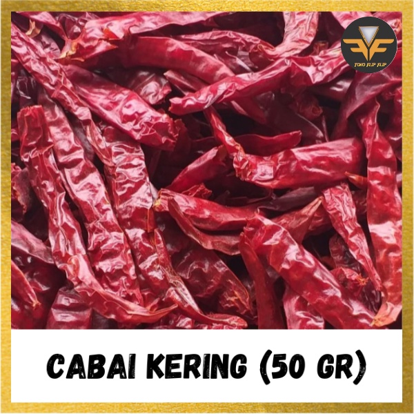 Cabai Kering Asli 50 Gram Cabe Kering Pedas Dried Chilli Premium Pilihan 100% Asli Murni Bumbu Rempah Dapur Masakan TERMURAH TERLARIS