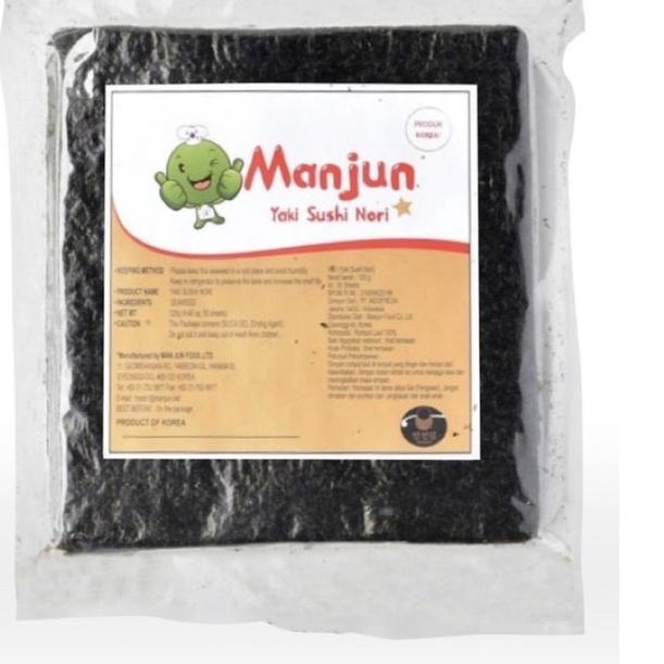 

♝ MANJUN SEAWEED sushi nori Seaweed Rumput Laut 50 sheets ➣