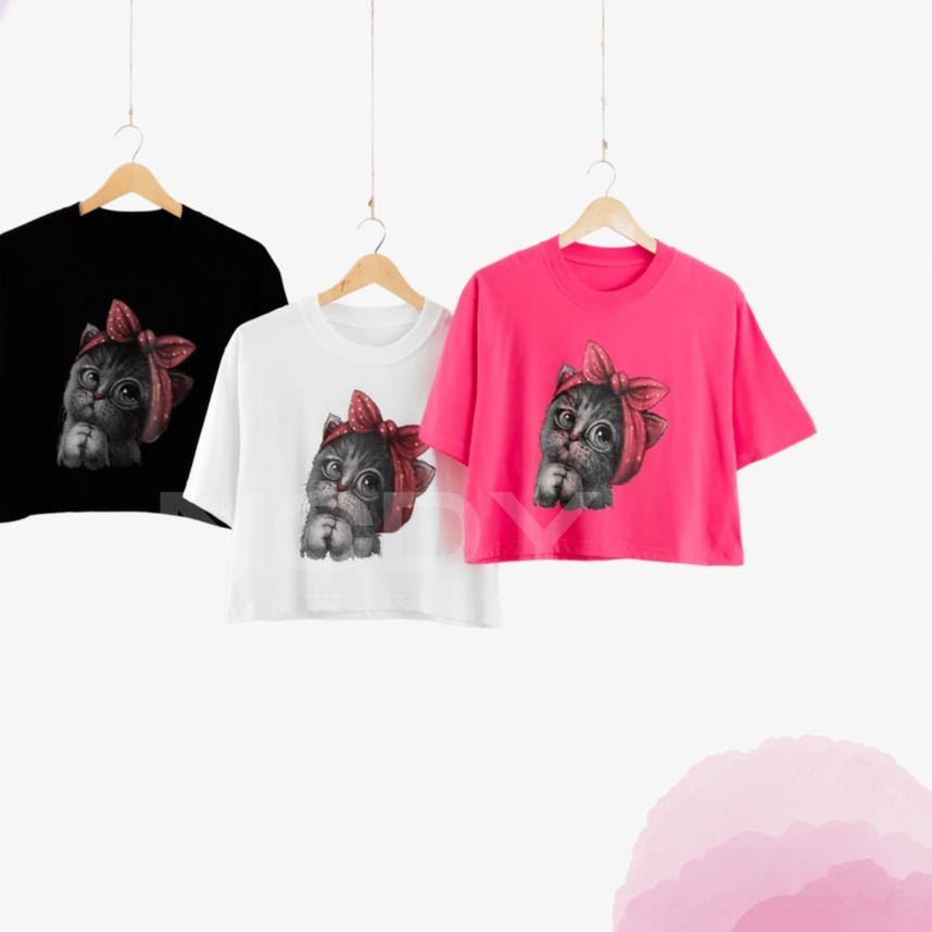 Ω NCDY Crop Top Basic Over Size - CATTY ➶