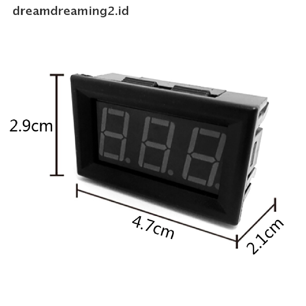 (dream) Ac 70-500V digital voltmeter LED display 2kabel volt Pengukur Tes Tegangan.