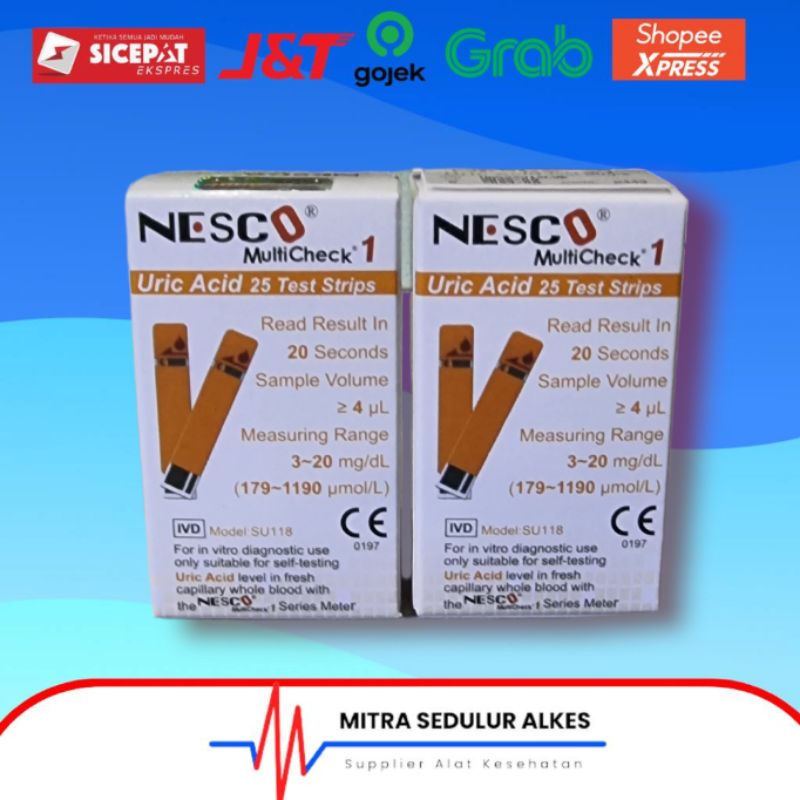 Strip Uric Acid Nesco l Strip Asam Urat l Strip Refil UA