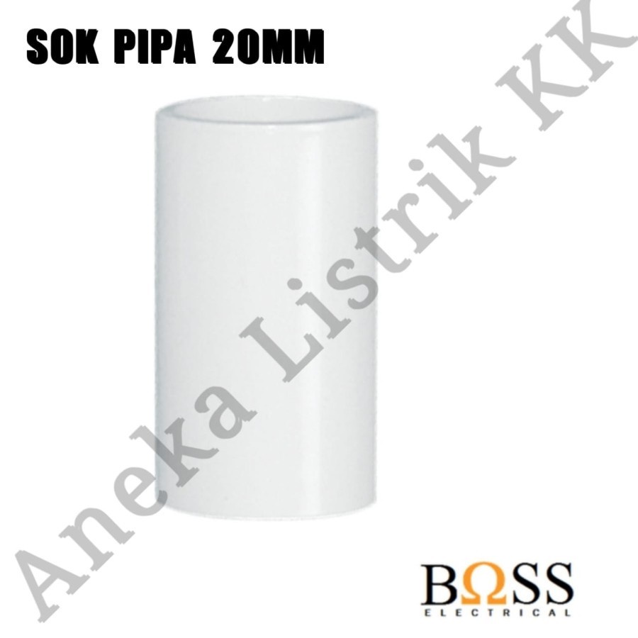 SOK PIPA LISTRIK CONDUIT LEGRAND BOSS 20mm PUTIH 20 mm SAMBUNGA