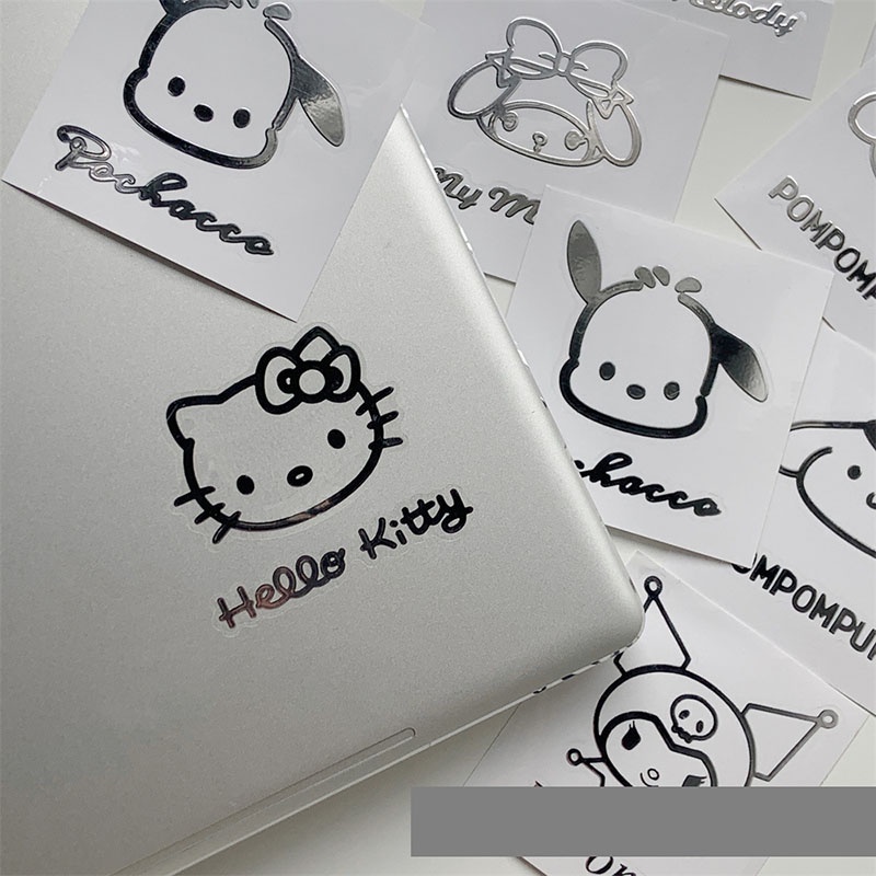 [Harga Grosir] Kartun Anime Dekorasi Stiker Diy Akun Tangan Laptop Cangkir Air Tahan Air Stiker Alat Tulis Stiker Sanrio Stiker Logam Kuromi My Melody Hello Kittys Sticker