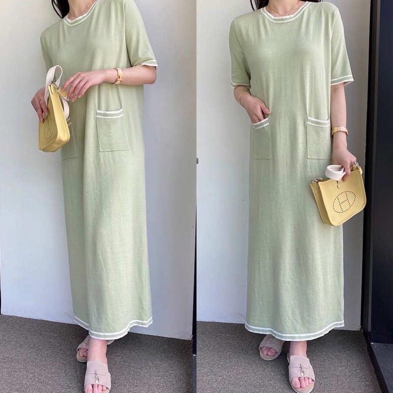 MAXY DRESS KNIT KINAN  PREMIUM IMPORT Dres Rajut Premium