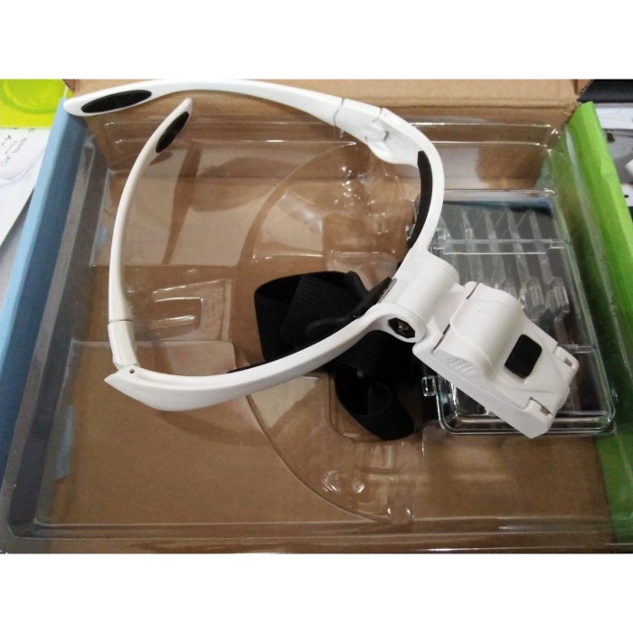 

BISA COD Kaca Pembesar Topi 5 Lensa (Light Head Magnifying Glass)/Senter batu