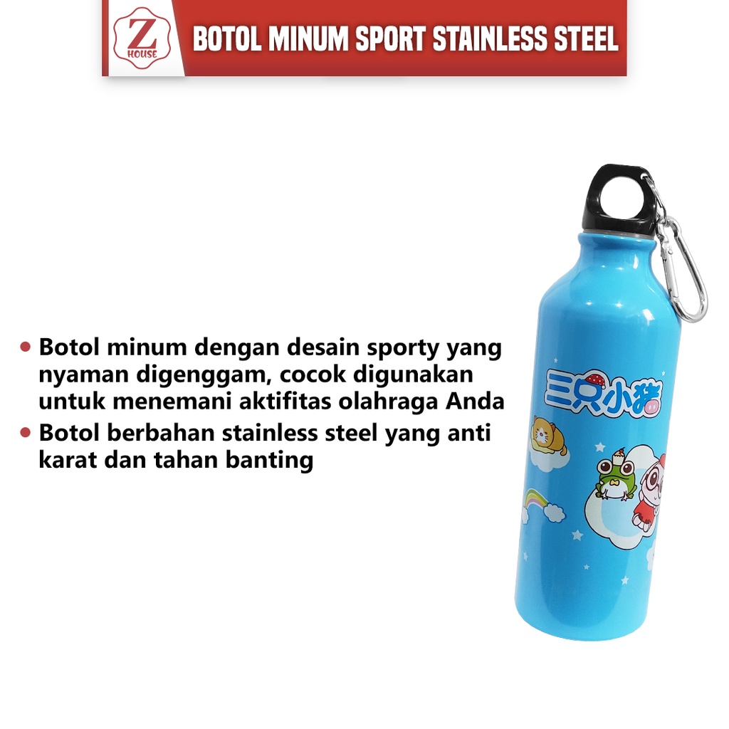 Botol Minum termos air dingin motif animal sporty termos 550ml botol minum anak khusus air dingin