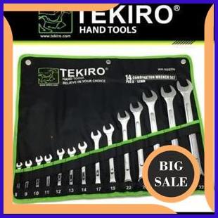 tools Kunci Ring Pas Tekiro 8-32 mm 14pcs Ring Pas Set Tekiro 8 32 1F3BZ3
